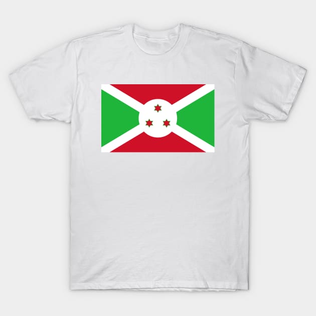 Flag of Burundi T-Shirt by COUNTRY FLAGS
